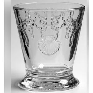 LA ROCHERE SEA SHELL OLD FASHIONED GLASSES SET OF 3 MADE IN FRANCE BARWARE DRINK